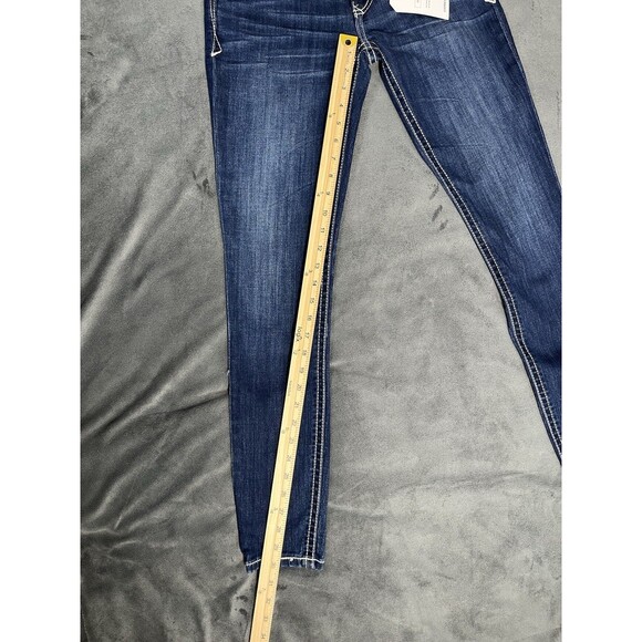 Express Jeans Low Rise Legging Size 4 Womens Medium Wash Blue Denim - Picture 6 of 12